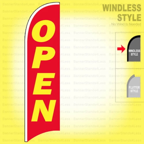 Windless Swooper Flag Feather Banner Sign 2.5x11.5 ft Tall Flag Only rb AUTO Repair 